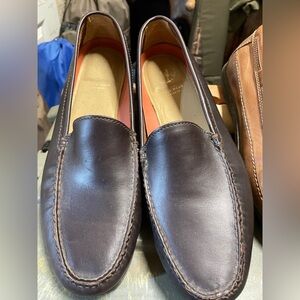 COLE HAAN BROWN LEATHER LOAFERS - 10.5
